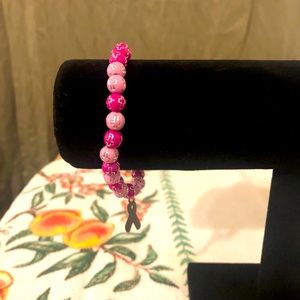 Handmade ankle bracelet cancer awareness bracelet